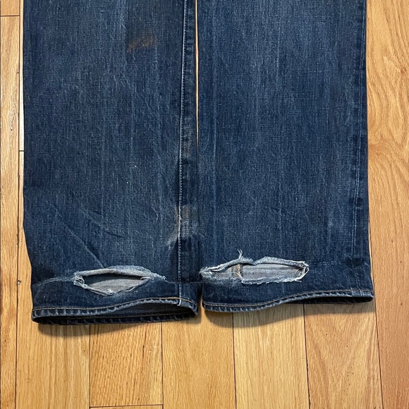 Momotaro Men's Straight Jeans - Dark Blue - Picture 10 of 12